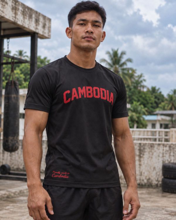 Model wearing a CamboLove Cambodia T-shirt