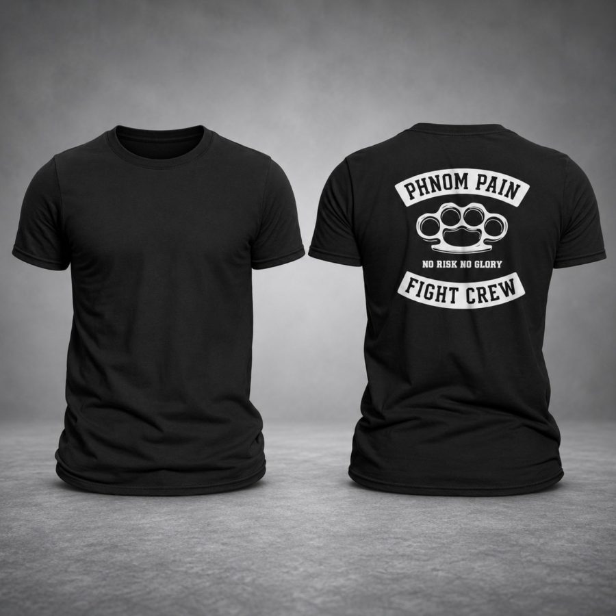 Black Phnom Pain Fight Crew Tee KKS-TS03