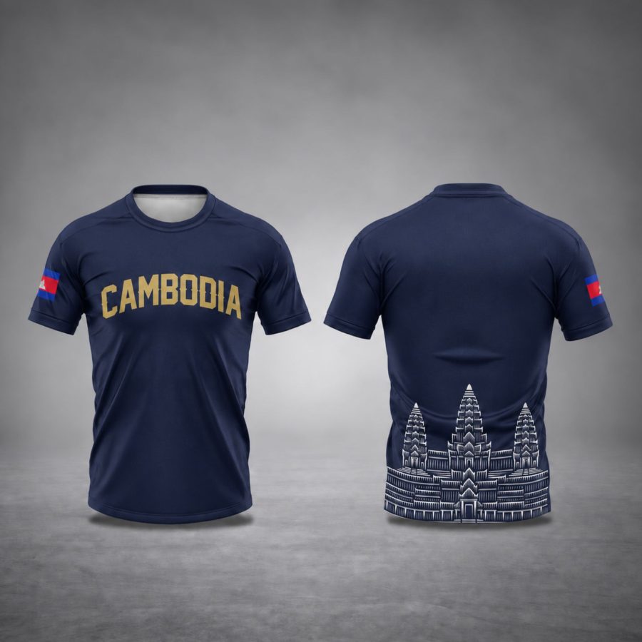 CamboLove Cambodia Angkor Tee - Blue