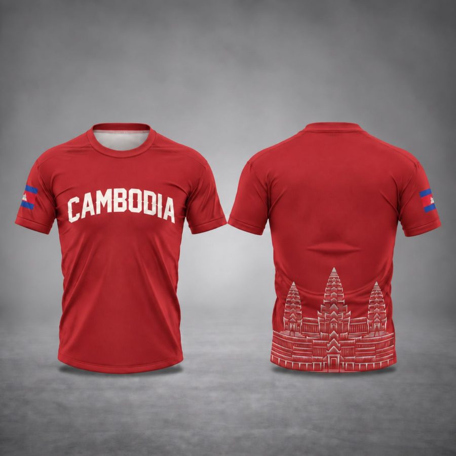 CamboLove Cambodia Angkor Tee - Red