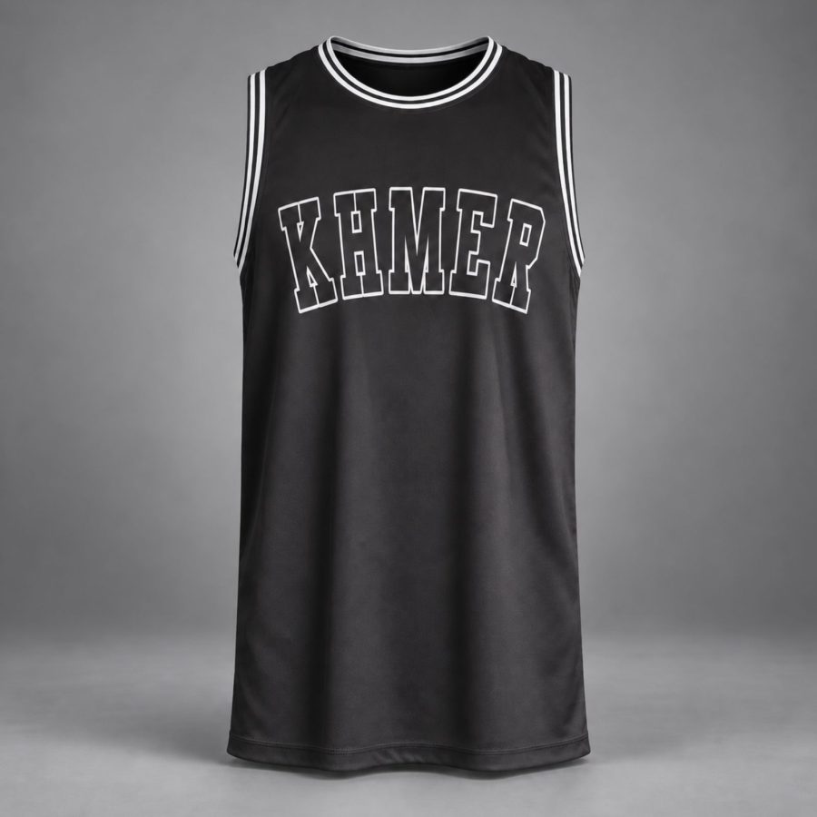 CamboLove Cambodia Varsity Tank Top - Black