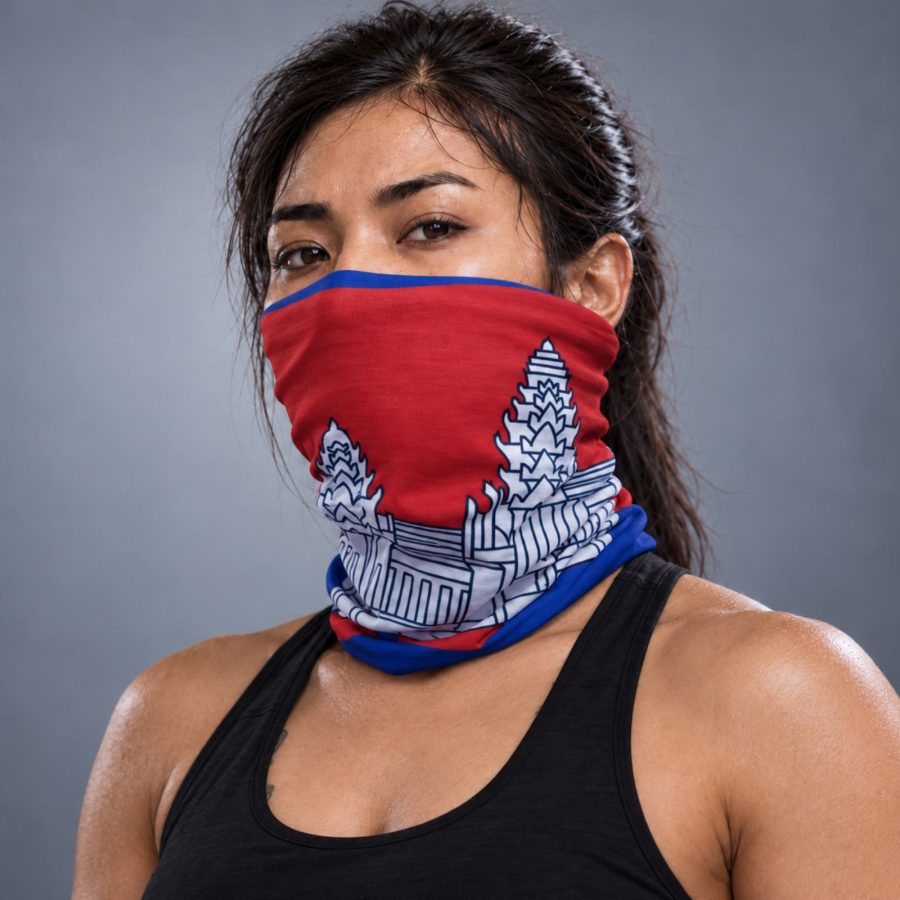 Kun Khmer Face Mask - Cambodia Flag