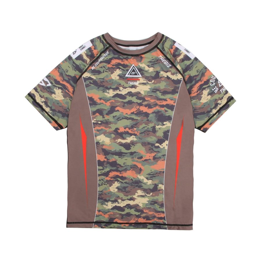 TheGIS Summit Brown Short-Sleeve Rashguard