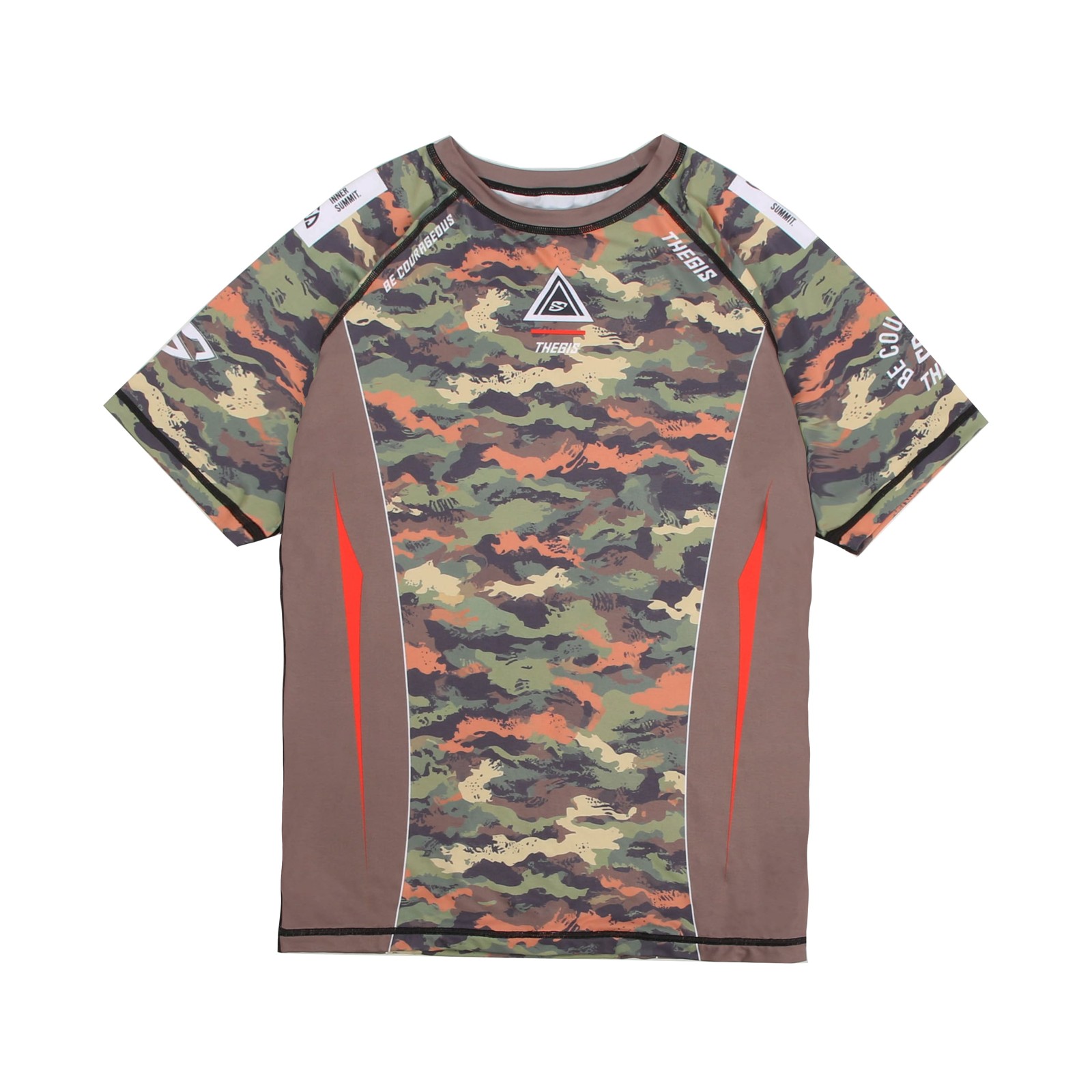 TheGIS Summit Brown Short-Sleeve Rashguard
