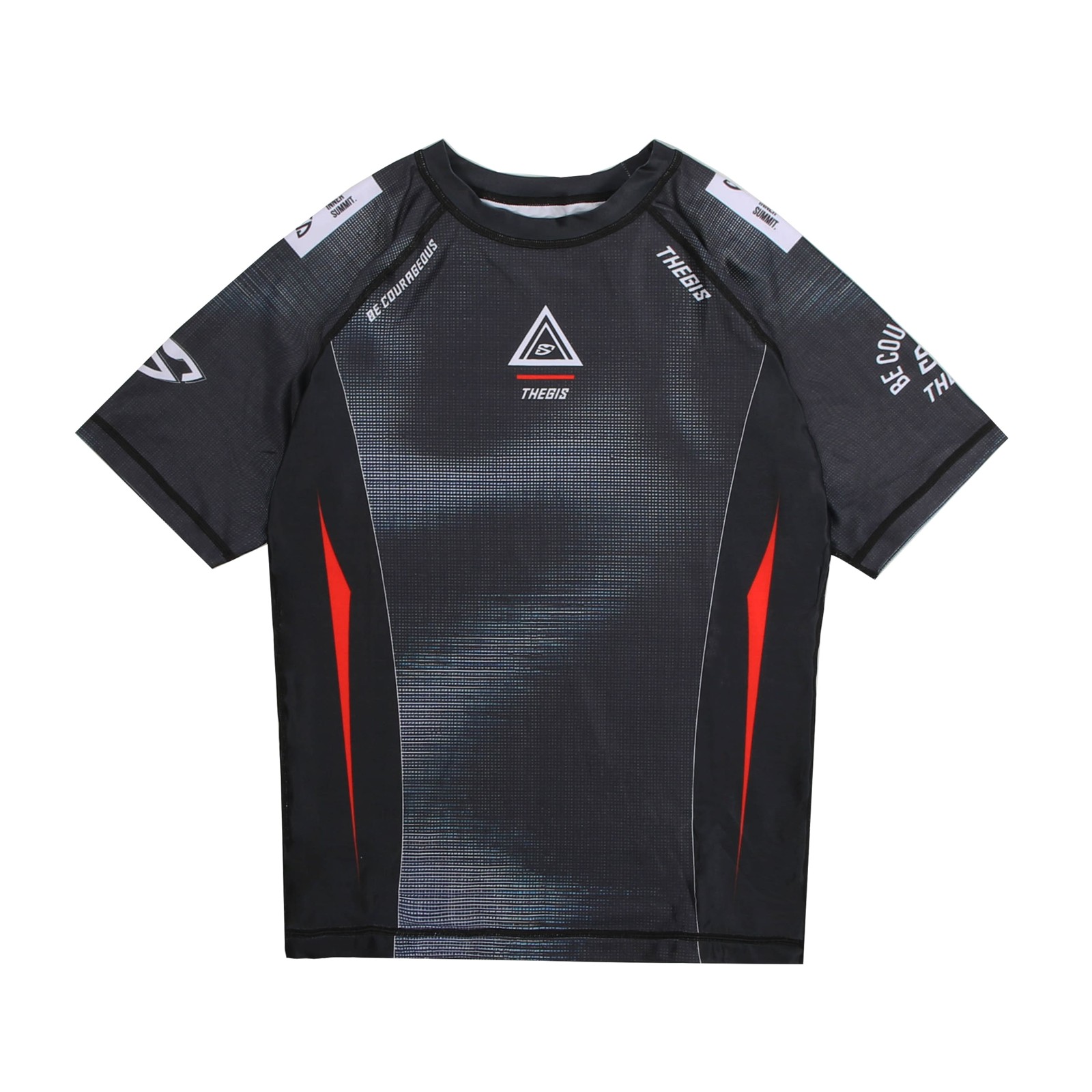 TheGIS Summit Black Short-Sleeve Rashguard
