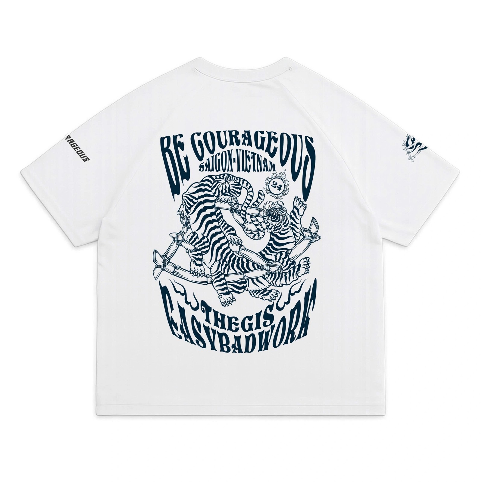 TheGIS x Easybadwork White T-Shirt - Image 2
